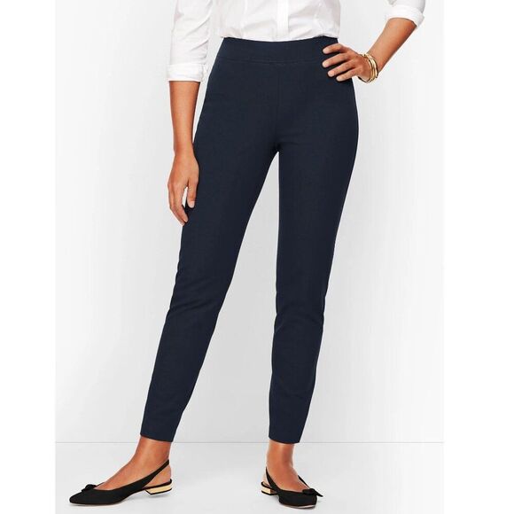 Talbots Essex Ankle Pants Size 8P Blue Stretch - Picture 1 of 12